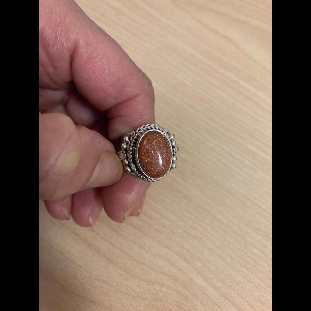 Native Sterling Goldstone Ring - Picture 3 of 6